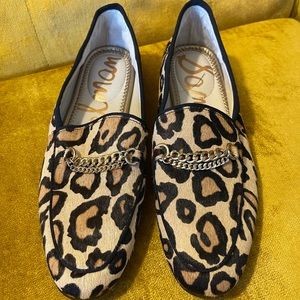 Sam Edelman Cheetah Chain Loafers